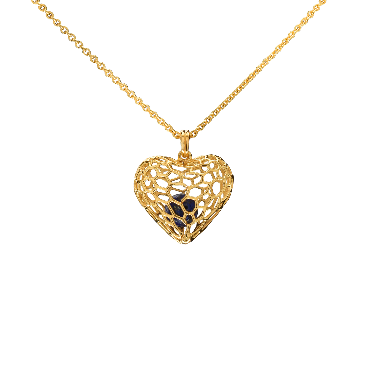 Herzanhänger "Käfig der Liebe" mit Halskette