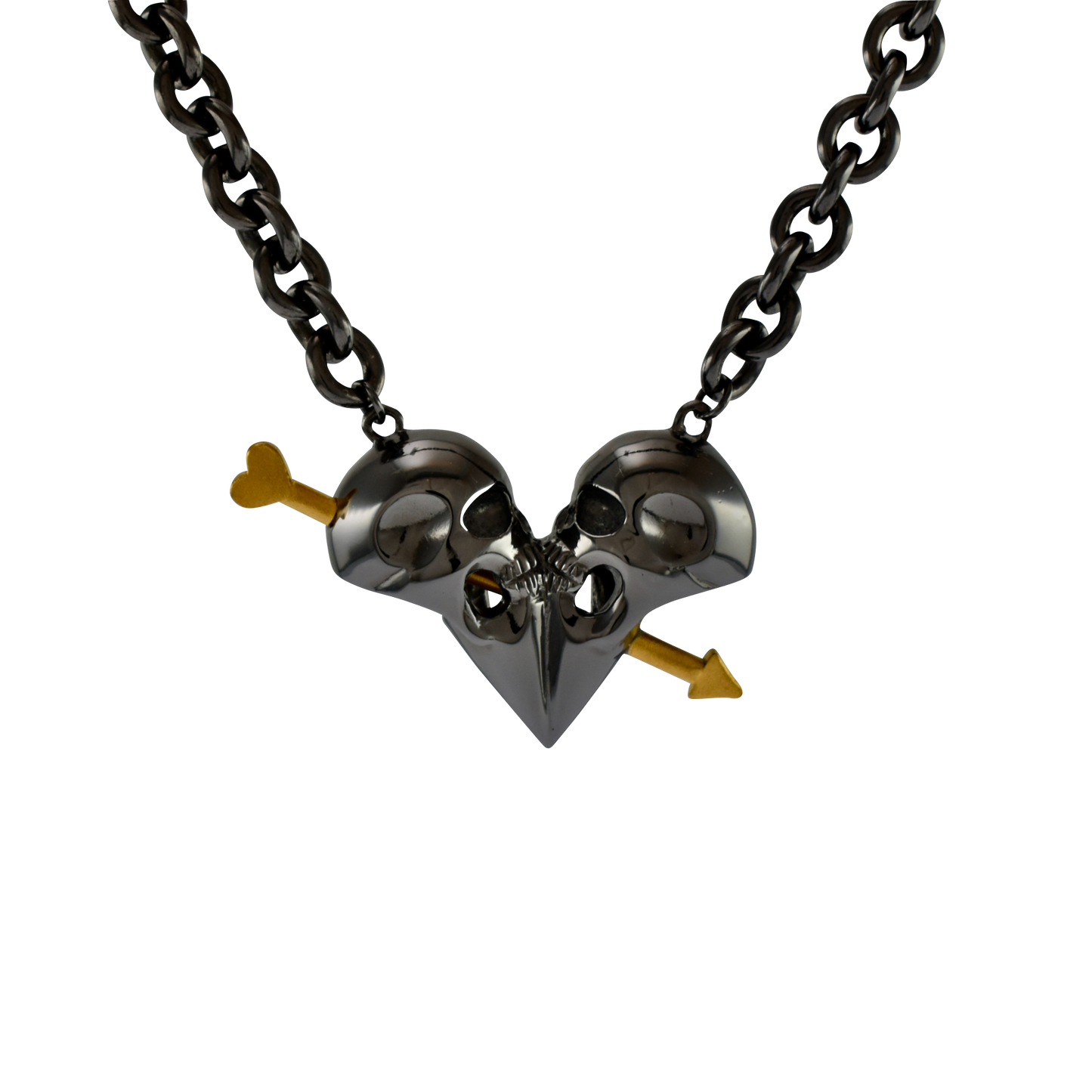 Herzanhänger "Ewige Liebe" Schwarzrhodium mit massiver Halskette